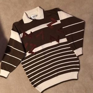 Men’s Adolfo Striped Sweater 30% Lambswool